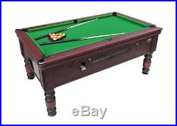 BRAND NEW 7ft X4ft ROSETTA TRADITIONAL POOL TABLE SLATE BED COIN OP MATCH SIZE