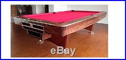 BRUNSWICK POOL TABLE 9' GOLD CROWN 3 IN GREAT CONDITION WithSIMONIS 860 ANY COLOR