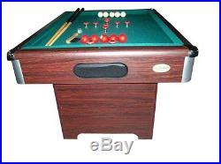 BUMPER POOL TABLE in WALNUT with CUE STICKS & BALLSSLATE BED NEW