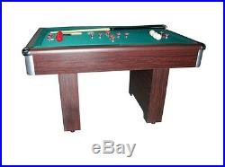 BUMPER POOL TABLE in WALNUT with CUE STICKS & BALLSSLATE BED NEW