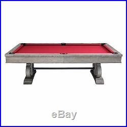 Barnstable 8' Weathered Oak Pool Table with Dining Top FREE SHIPPING