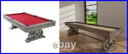 Barnstable Pool Table Package 8' & 12' Shuffleboard Weathered Finish FREE SHIP