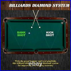 Barrington 90 Ball and Claw Leg Billiard, Pool Table withCue Rack & Dartboard Set