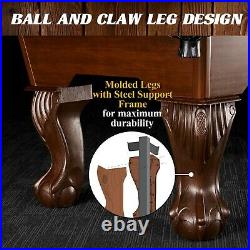 Barrington 90 Ball and Claw Leg Billiard, Pool Table with Cue Rack and Dartboar