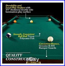 Barrington 90 Inch Ball and Claw Leg Billiard Pool Table FULL SET