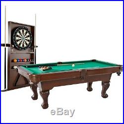 Barrington 90 Inch Ball and Claw Leg Billiard Pool Table with Bonus Cue Rack