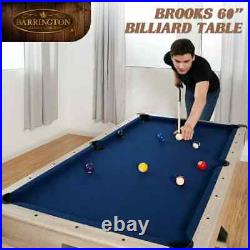 Barrington Billiard 60 Drop Pocket Pool Table with Cue Rack Cabinet Accessories