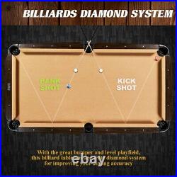 Barrington Billiard 90 Pool Table with Dartboard Cue Rack Cabinet Accessories W