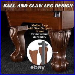 Barrington Claw Leg Full Size Pool Table With Dartboard Set Cue Rack And Ball
