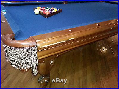 Beautiful Brunswick Pool Table 4x8 mahogany finish, blue felt Low reserve