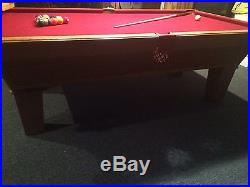 Beautiful Olhausen Billiard 8' Pool Table. Bronze Rack, Sticks & Balls Pickup