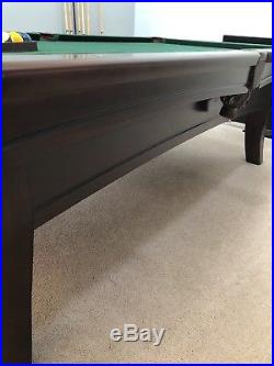 Beautiful Spencer Marston Pool Table with sticks balls racks and cover