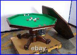 Bernard Billiard 52 8 Player Hardwood 3-in-1 pedestal Pool / Poker Table