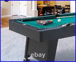 Billiard 84 Arcade Pool Table (Felt) w Balls, Cues, Rack, Chalk Dartboard Set