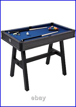 Billiard Game Table Set With Accessories Harrison Collection 60 Inch Blue/black