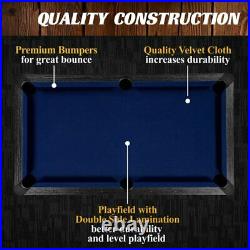 Billiard Game Table Set with Accessories Harrison Collection 60 Inch Blue/black