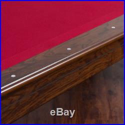 Billiard Pool Table, 7.25', Regulation Pool Table, Burgundy Cloth