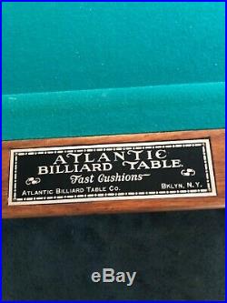 Billiard / Pool Table Antique 9 ft Atlantic Billiards circa 1930 3 slate