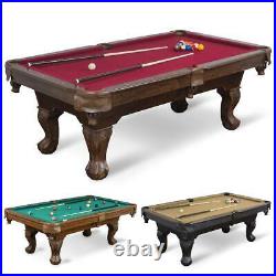 Billiard Pool Table Recreation Game Room Red Cloth Indoor Outdoor Sport 87 In