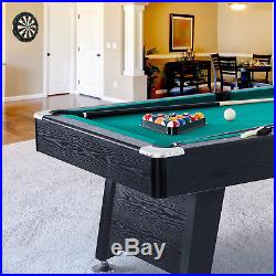 Billiard Pool Table With Dartboard Set Room Game Arcade Ball Cues Kit 84 inch