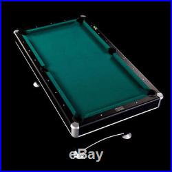 Billiard Pool Table With Table Tennis Top Bundle Cue Sticks Paddles Balls Chalk