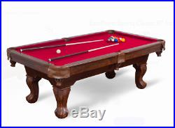 Billiard Pool table 87 inch Brighton Scratch Resistant Game Room, Burgundy Cloth