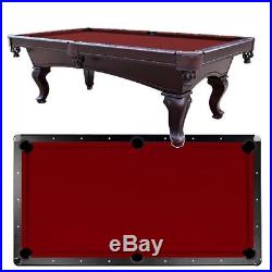 Billiards Cloth Pool Table Felt 8ft. Championship Saturn II Indoor Home Burgundy