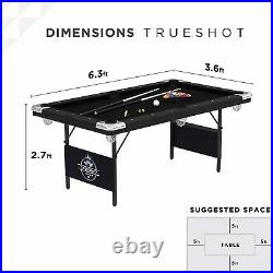 Billiards Game Includes Game Balls Two cues 76 x 43 x 32 inches