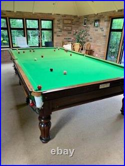 Billiards/Snooker Table 12 foot. Antique Burroughes & Watts Mahogany 1890-1910