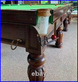 Billiards/Snooker Table 12 foot. Antique Burroughes & Watts Mahogany 1890-1910