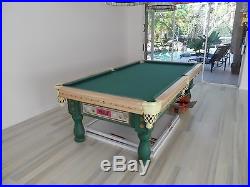 Billiards Table Hand Painted with Old World Golf Scenes Proline Pool Table
