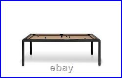 Black 8' Modern Convertible Pool Billiard Table'Ultra' dining/desk/fusion table