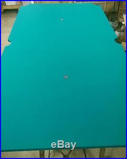 Black & Gold Dynamo 7' Pool Table, free play, with balls, sticks, triangle & chalk