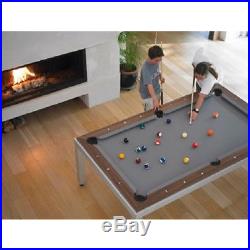 Black Powder Coated Fusion Pool Table Wood Top