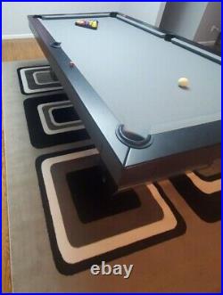Black and Silver Modern Pool Table Made in St. Louis, MO by AE Schmidt Billiards