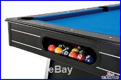 Blue Pool Table Billiards Traditional Game Cues 7 Foot Set Accessories Balls New