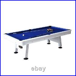 Bluewave Alpine Outdoor Pool White Table with Blue Felt in 8