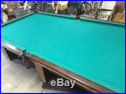 Brunswick 6 Legged Slate Pool Table St. Elmo Model