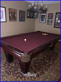 Brunswick 8 Billiard Pool table, sticks, rack, cover and ping pong table topp