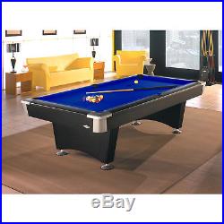 Brunswick 8 Foot Black Wolf Pool Table Regatta Blue Contender Cloth and Kit
