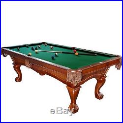 Brunswick 8 Foot Danbury Pool Table with Green Contender Cloth and Play Kit Bil