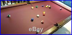 Brunswick 8 Kendrick Chestnut Pool Table Red Felted IMMACULATE