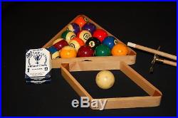 Brunswick 8' Manhattan Maple Stainless Pool Table With Rack + Balls + 4 Cues