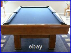 Brunswick 8' Pool Table with accessories. Mid-century style