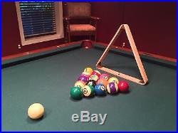 Brunswick 8 ft Pool Table, Balls, Cues, Racks, Chairs, Light ALL Perfect! LOOK