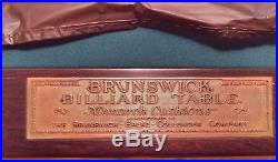 Brunswick 9' Antique Medalist Billiards Table