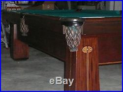Brunswick 9' Antique Regina Pool Table withAccessories