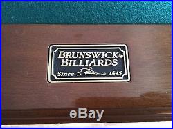 Brunswick 9' Esquire Honey Ball & Claw Foot Pool Table