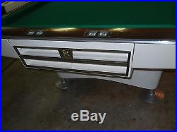 Brunswick 9' Gold Crown II Pool Table. Perfectly Restored. 1960's