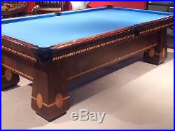 Brunswick 9' Medalist Pool Table - Perfectly Restored 1926